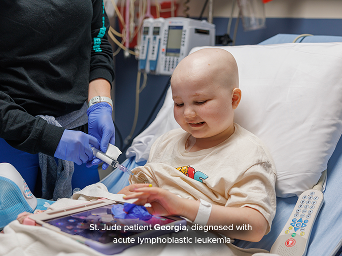 St. Jude patient Georgia, diagnosed with acute lymphoblastic leukemia