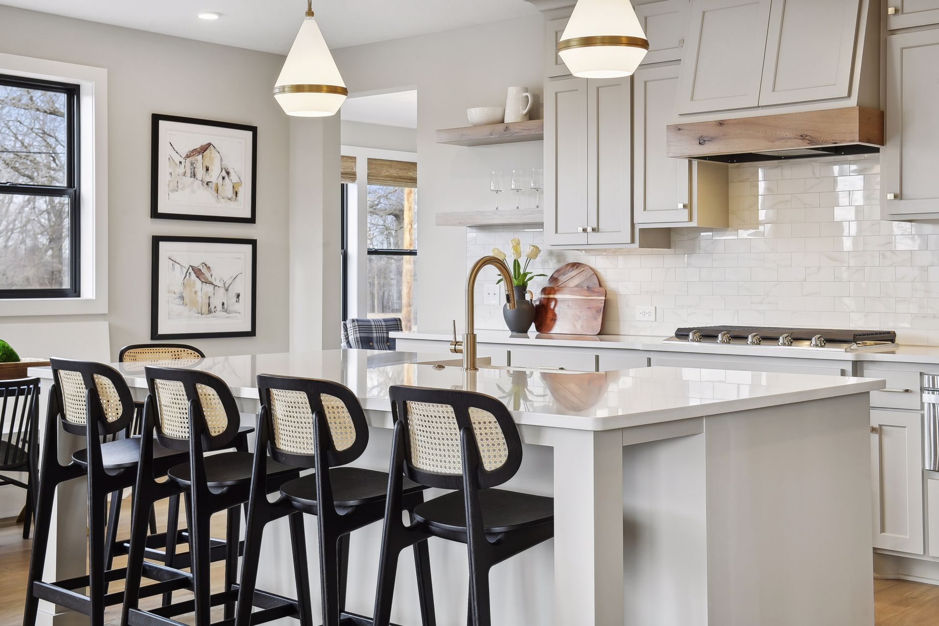 A photograph showcasing interior design work in a Hanson Builders home.